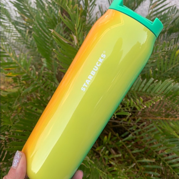 Starbucks Ombre Stainless Water Bottle Tumbler Green Orange Cup 20oz New 2022 - Picture 6 of 17